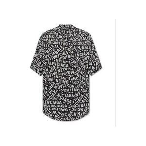 Balenciaga All-Over Logo Printed Buttoned Shirt